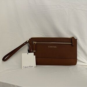 Calvin Klein Leather Wristlet